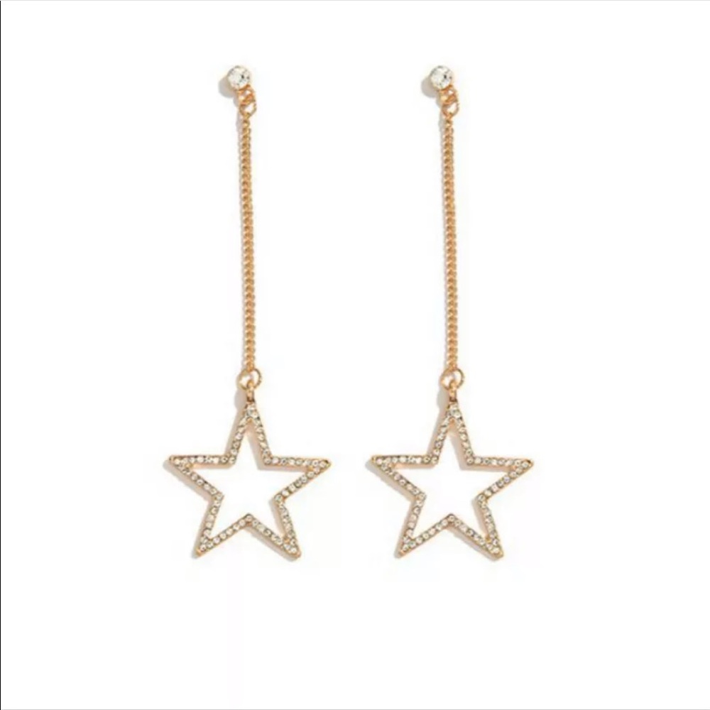 • Mae • Drop Star Chain Earrings - Picture 2 of 4
